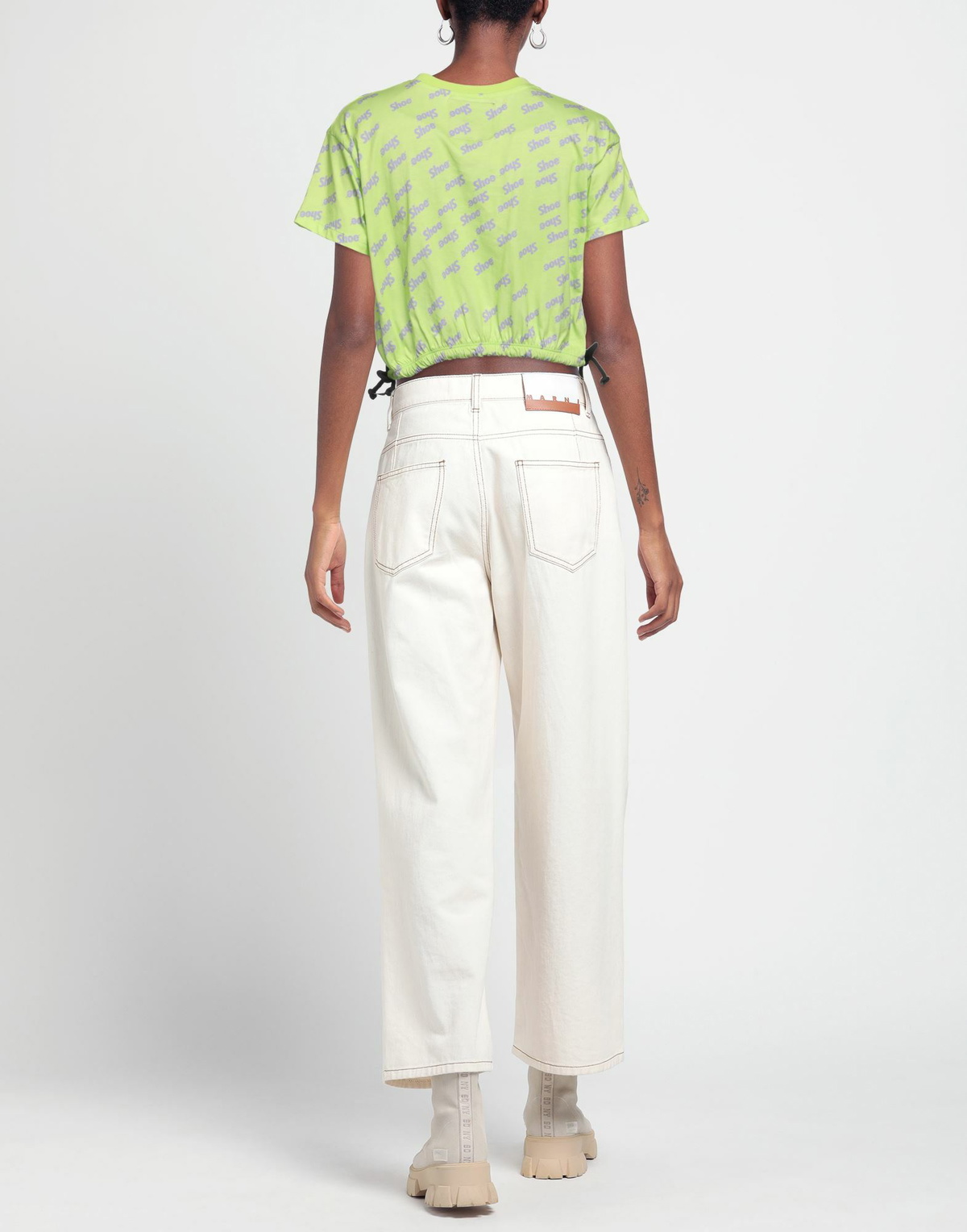 Shoe Womens T-shirt Lime in Green