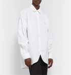 Ader Error - Drawstring-Trimmed Appliquéd Shell Shirt - White
