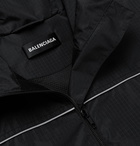 Balenciaga - Logo-Embroidered Ripstop Half-Zip Hooded Jacket - Men - Black