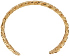 Givenchy Gold G Chain Open Bangle Bracelet