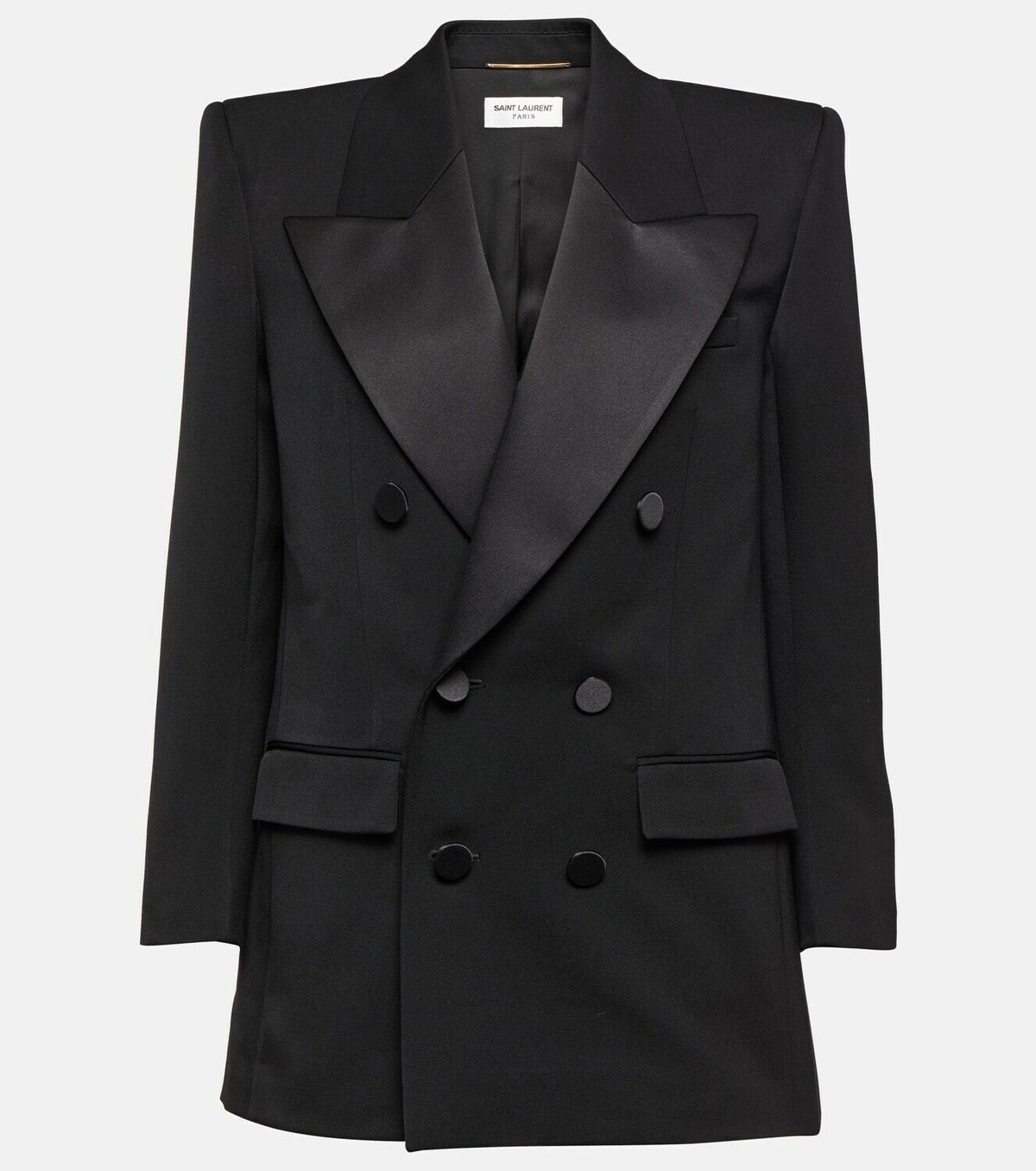 ジャケット Saint Laurent Double-breasted tuxedo jacket Saint Laurent - Double-breasted wool tuxedo jacket Saint Laurent