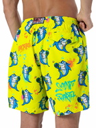 MC2 Saint Barth Man Lightweight Fabric Swim-shorts Lighting With Cryptopuppets Print | Cryptopuppets Special Edition