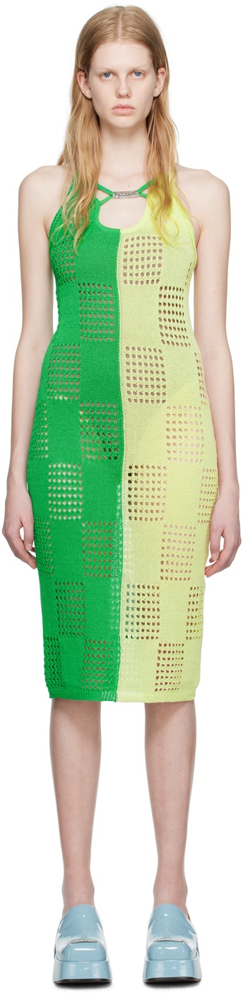 Andersson Bell Green & Yellow Keira Midi Dress Andersson Bell