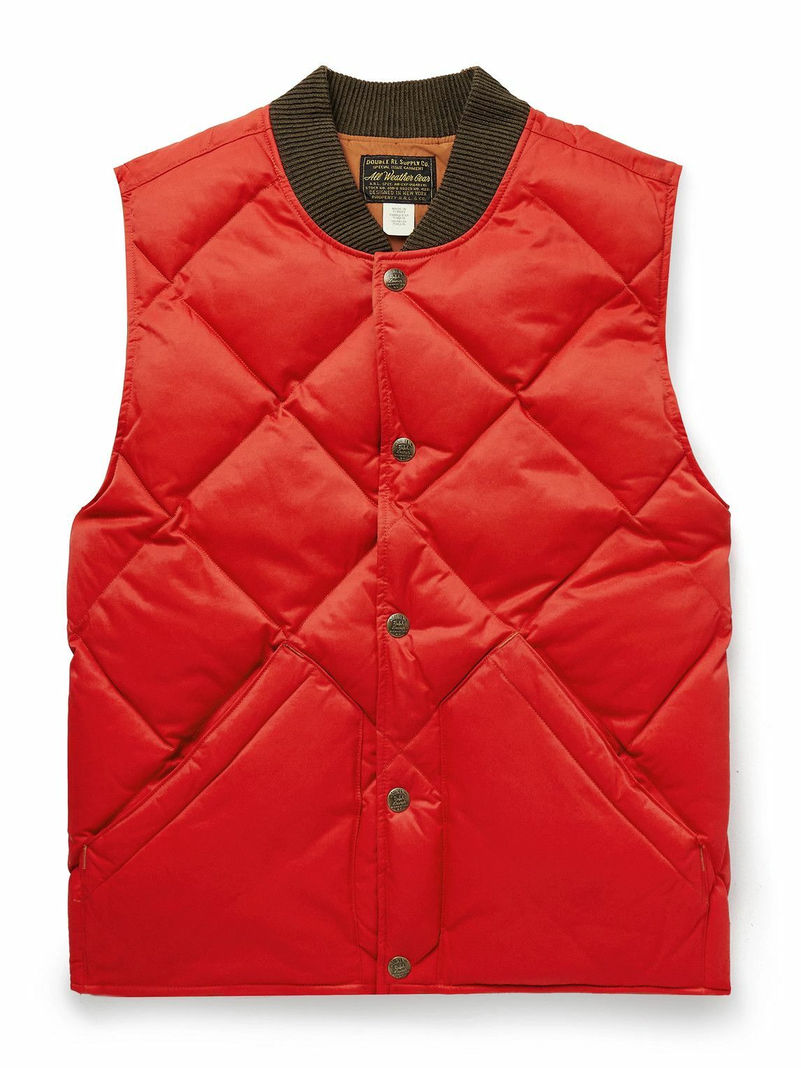RRL - William Quilted Padded Recycled-Nylon Gilet - Red