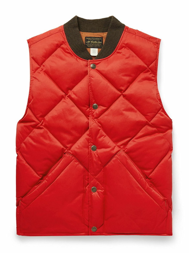 Photo: RRL - William Quilted Padded Recycled-Nylon Gilet - Red