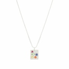 Bleue Burnham Men's Cottage Rose Garden Pendant Necklace in Silver/Multi