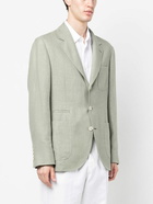 BRUNELLO CUCINELLI - Linen-blend Single-breasted Blazer Jacket