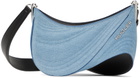 Mugler Blue & Black Small Denim Spiral Curve 01 Bag