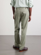 Drake's - Games Straight-Leg Herringbone Cotton Suit Trousers - Green