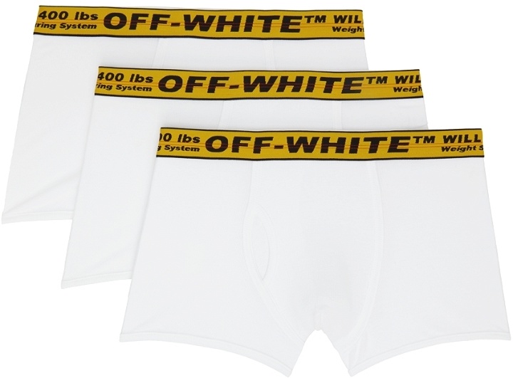 Photo: Off-White Three-Pack White Industrial Boxers