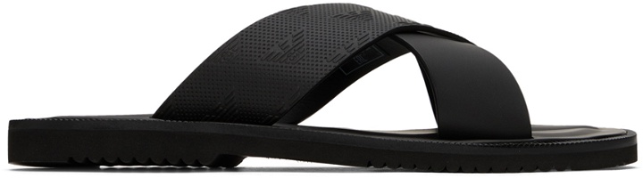 Photo: Emporio Armani Black Crossover-Over Sandals