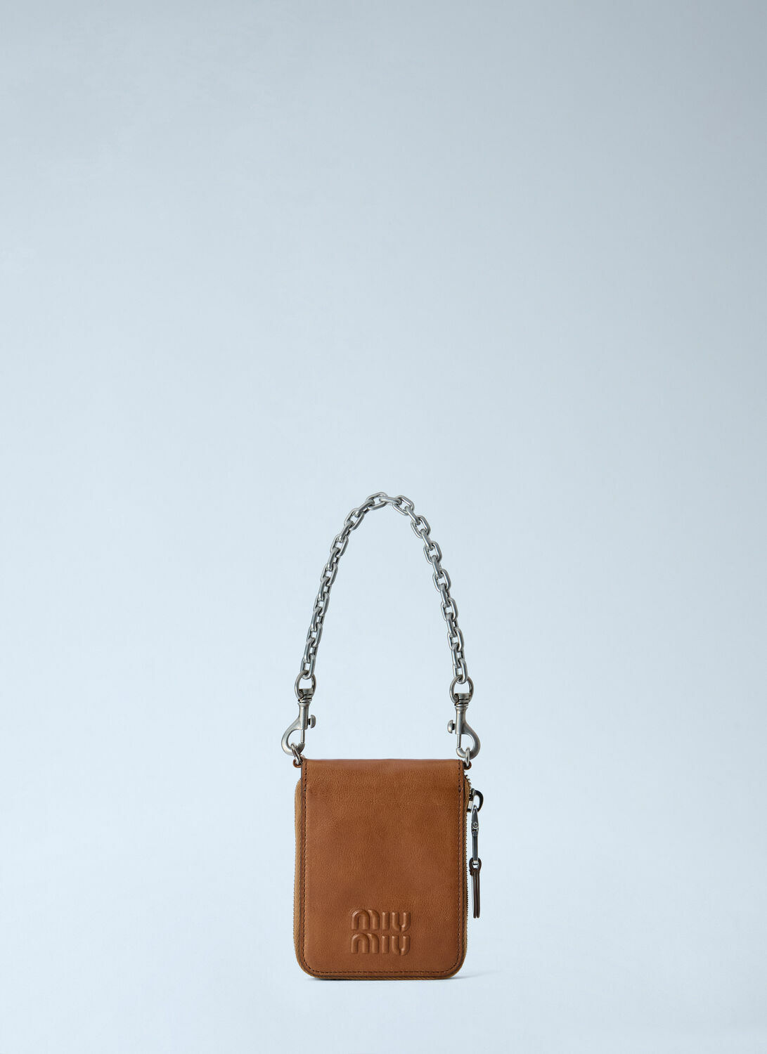 Miu Miu Logo-Embossed Chain-Strap Wallet