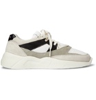 Fear Of God Essentials - Leather-Trimmed Suede and Mesh Sneakers - Neutrals