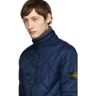 Stone Island Blue Quilted Jacket