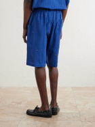 Kardo - Milo Straight-Leg Cotton Drawstring Shorts - Blue
