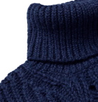 Isabel Marant - Cable-Knit Wool-Blend Rollneck Sweater - Blue