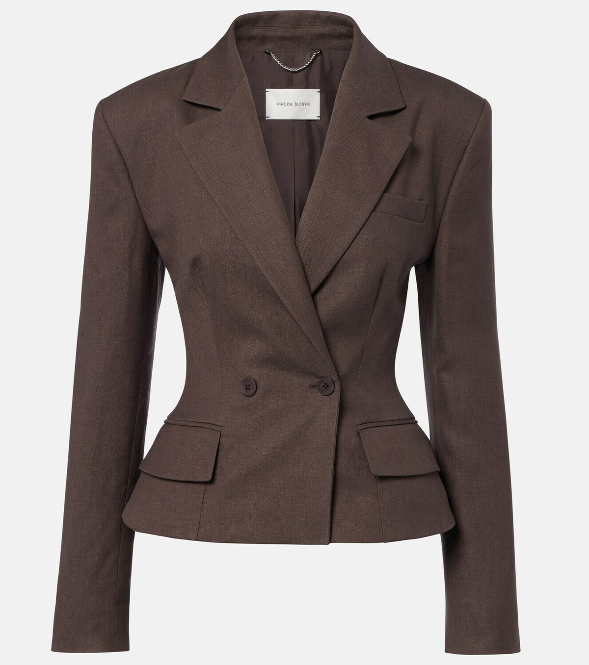 Magda Butrym Peplum linen blazer