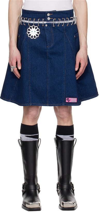 Photo: Chopova Lowena Blue Otto Denim Skirt