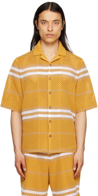 Photo: Burberry Yellow Striped Shirt