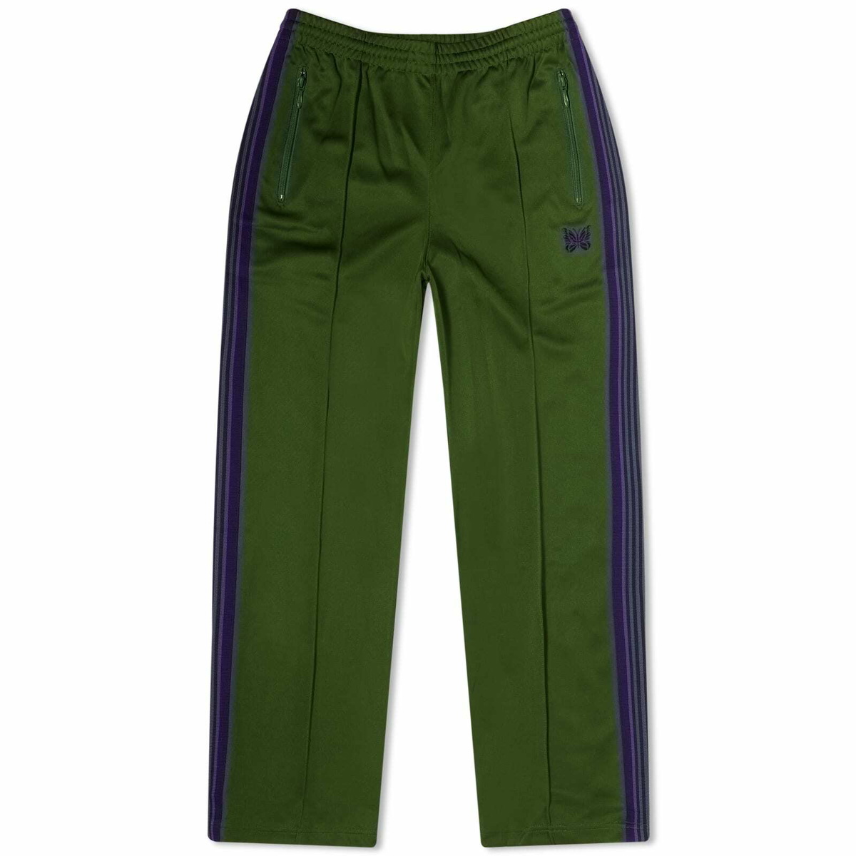 Needles Women's Poly Smooth Track Pant in Ivy Green