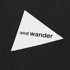 And Wander Men's Big Logo T-Shirt in Black