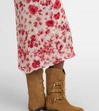 Isabel Marant Lindsay floral ruched jacquard midi dress