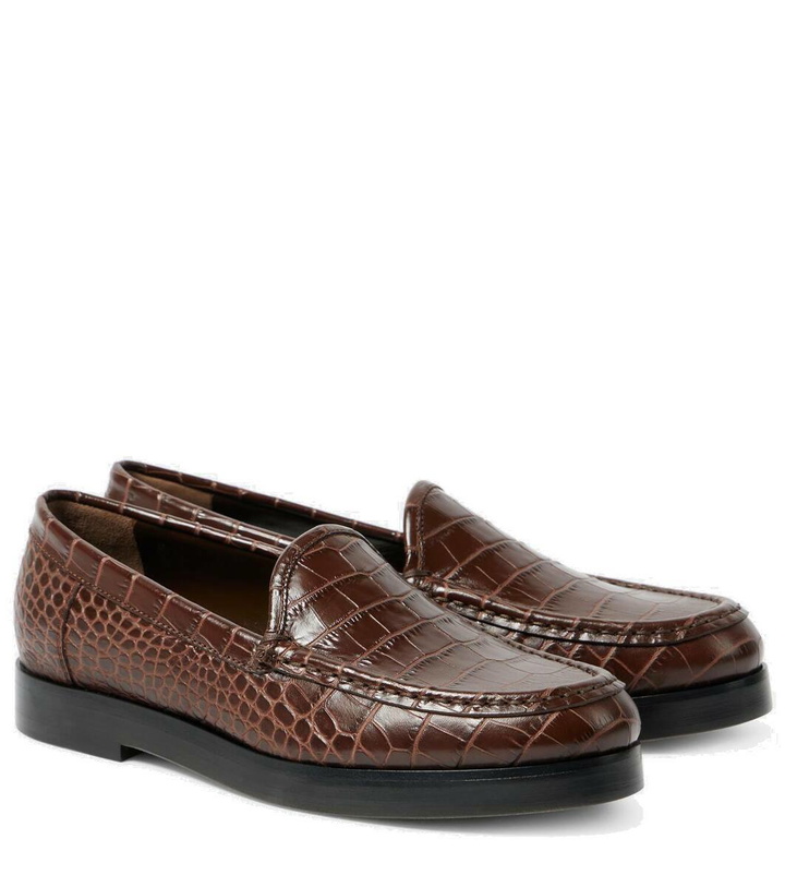 Photo: Manolo Blahnik Dinelio croc-effect leather loafers