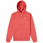 Times New Roman Men's Chest Logo Organic Hoody in Red