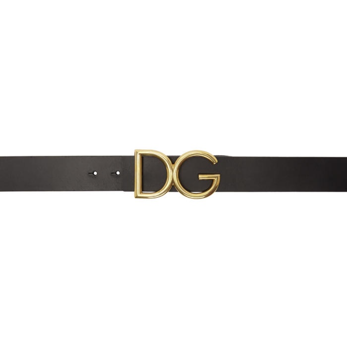 Photo: Dolce and Gabbana Black DG Belt 