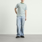 Armor-Lux Men's Fine Stripe T-Shirt in Ivy/Blanc