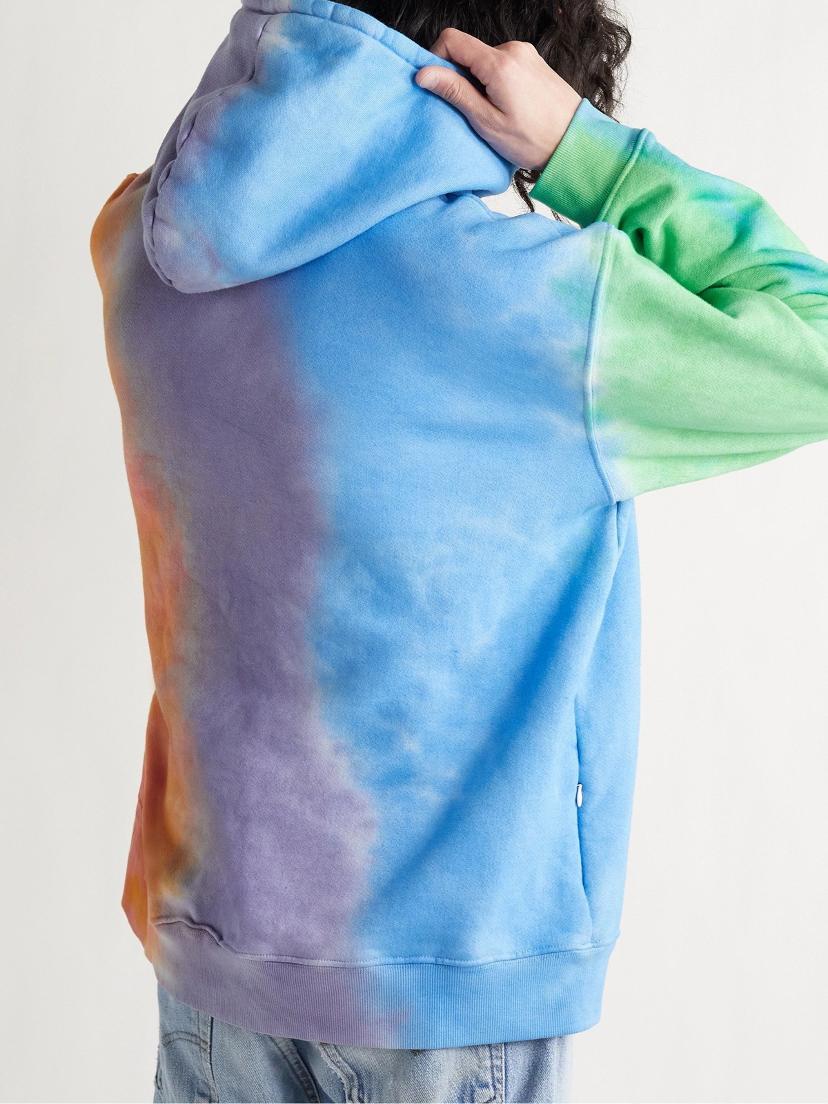 CAMP HIGH - Northern Lights Tie-Dyed Loopback Cotton-Jersey Hoodie