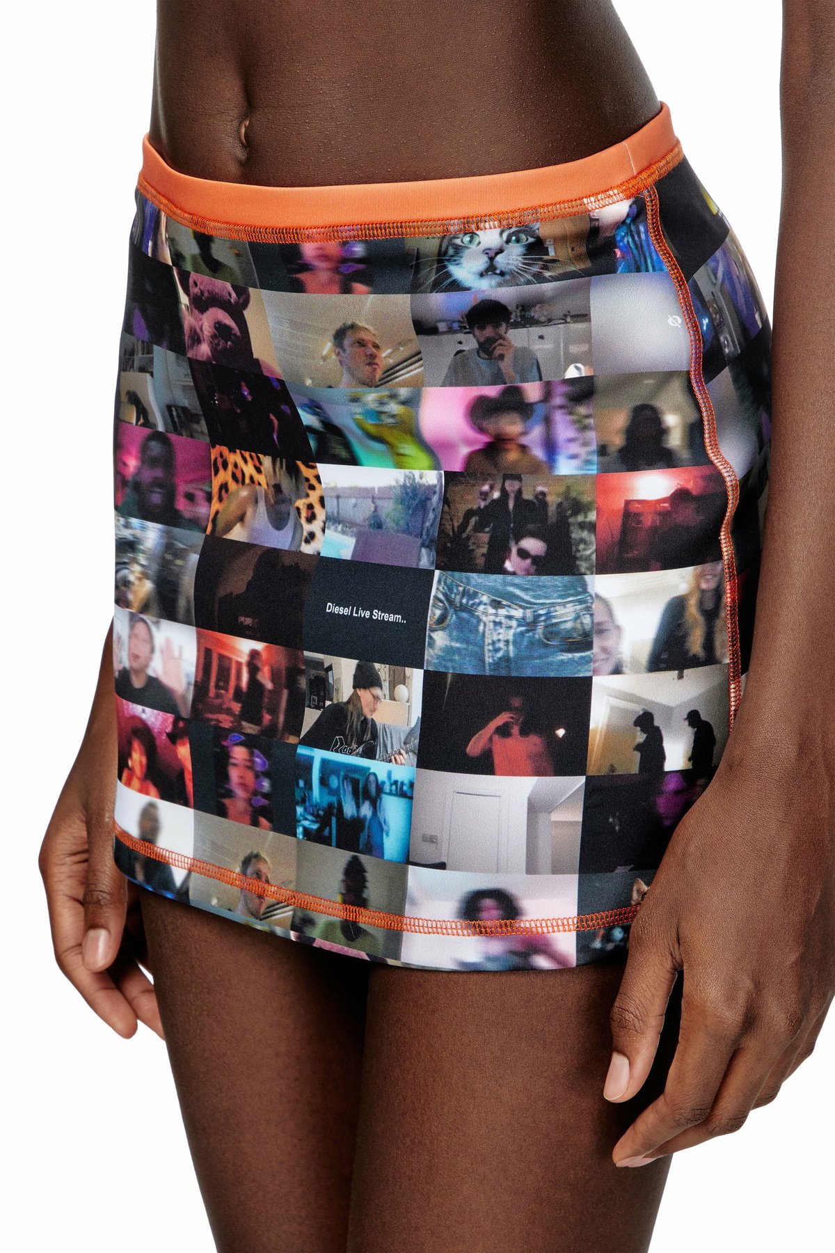 スカート DIESEL D-print mini skirt Diesel Mini skirt with Pop print - Skirts Womens in