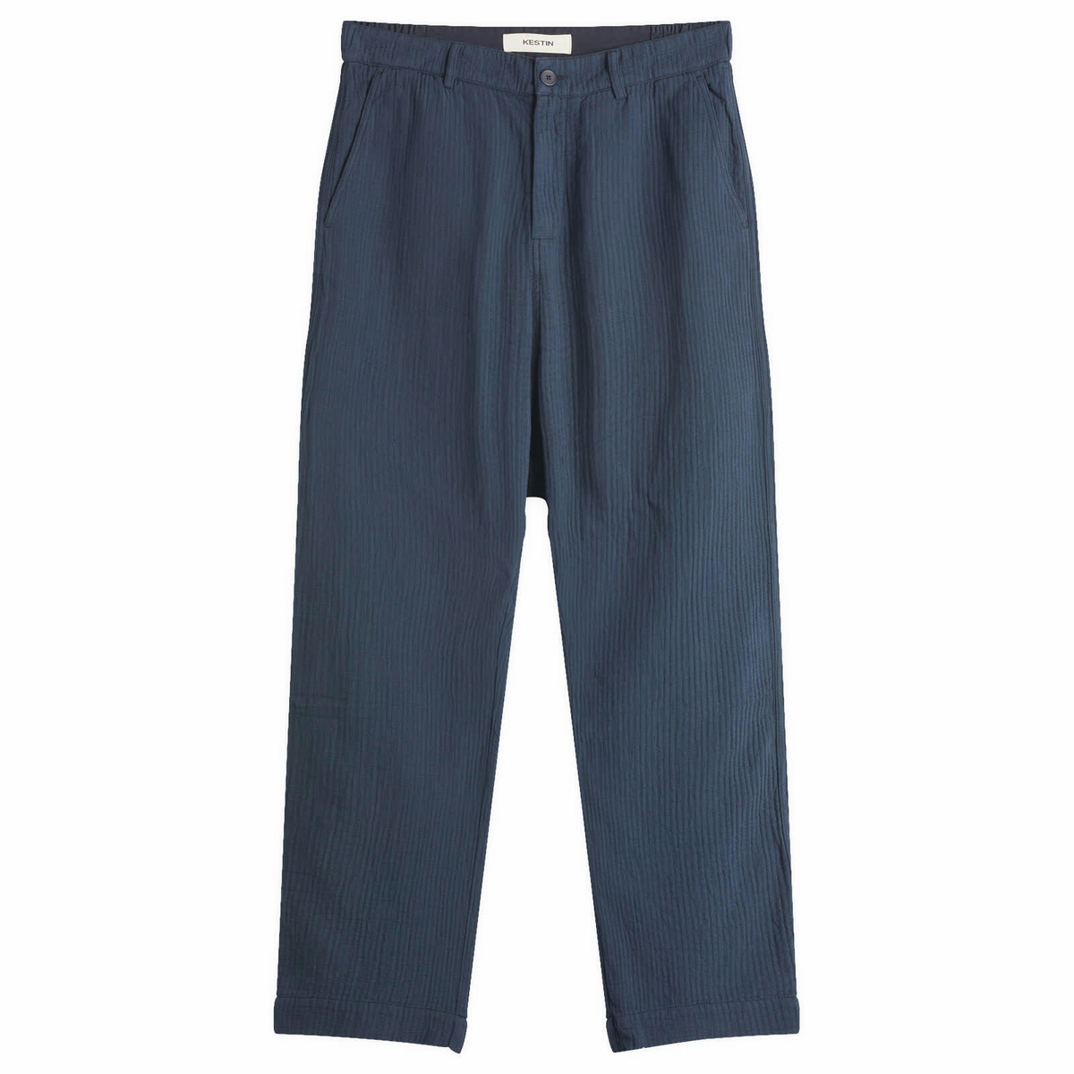 Kestin Men's Aberlour Textured Trousers in Washed Navy