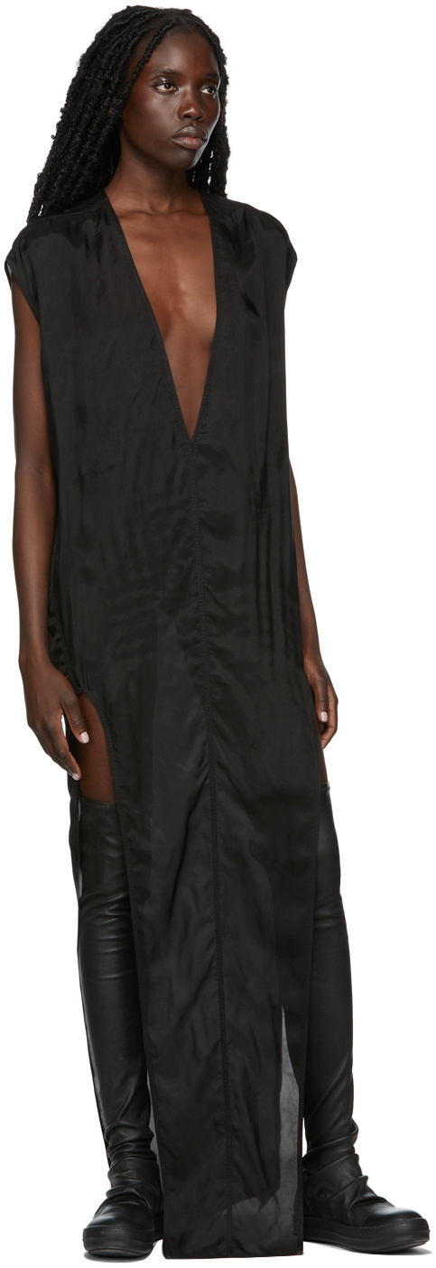 Rick Owens Black Arrowhead Gown Dress