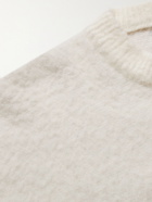 Stone Island Shadow Project - Logo-Appliquéd Knitted Sweater - Neutrals