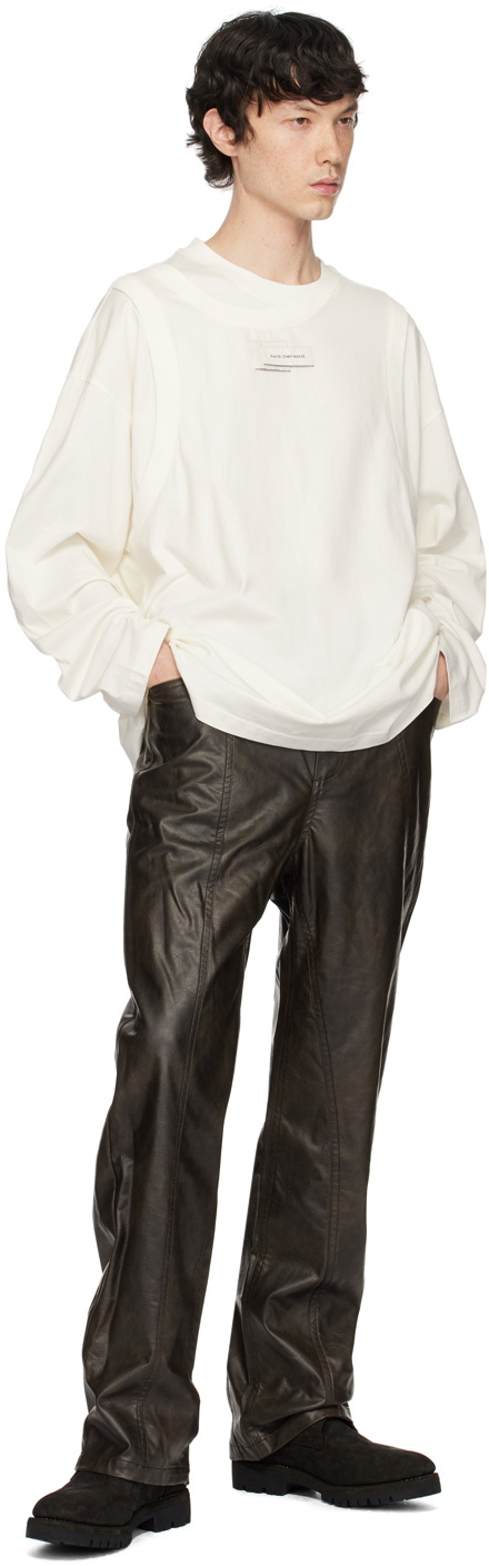 Feng Chen Wang White Double Neck Jersey T-shirt