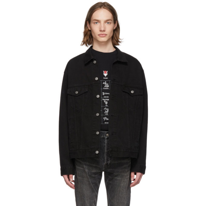 Photo: Balenciaga Black Denim Speed Jacket