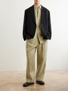 ssstein - Wide-Leg Pleated Linen Trousers - Neutrals