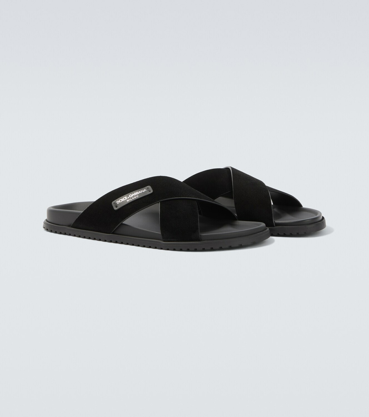 Dolce&Gabbana Logo suede sandals