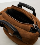 Moncler Caradoc Micro suede top-handle bag