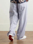 Christian Louboutin - Louis Junior Spikes Cap-Toe Leather Sneakers - White