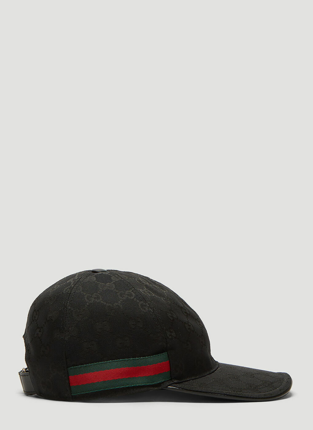 Gucci Original Gg Canvas Baseball Hat With Web In Black
