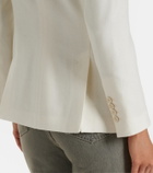 Eleventy Double-breasted wool and cashmere blazer
