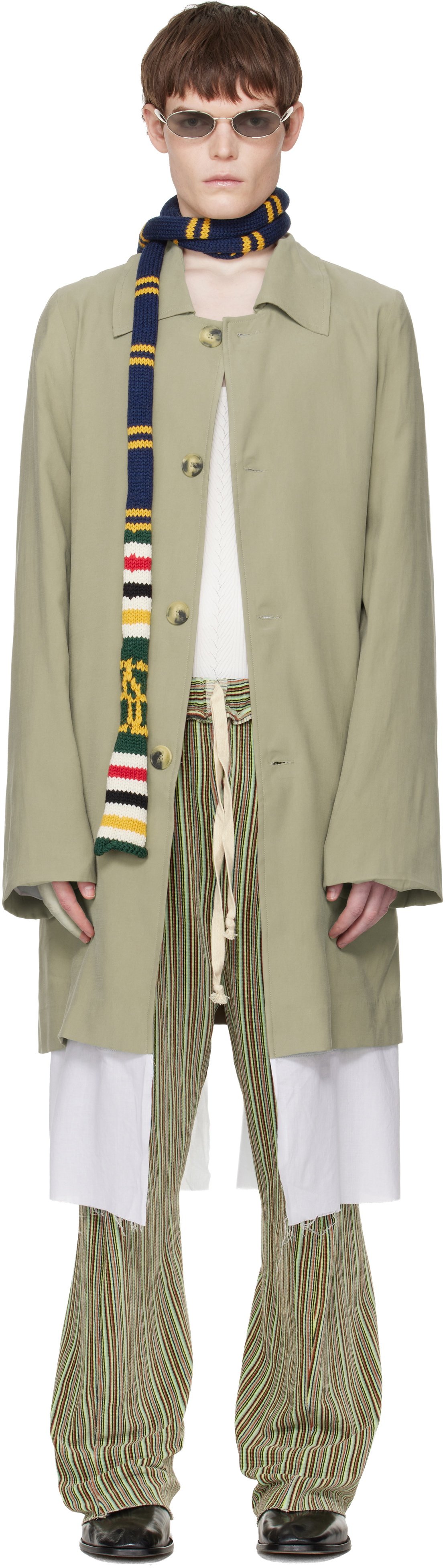 Edward Cuming Beige Exploded Lining Coat