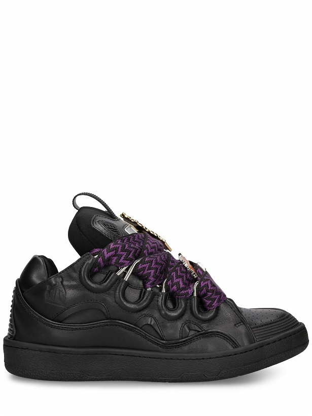 Photo: LANVIN - Curb Leather And Pins Sneakers