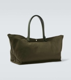 The Row Idaho XL leather-trimmed canvas tote bag