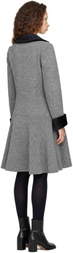 Comme des Garçons Comme des Garçons Gray Wool Nylon Tweed Fine Pattern Coat
