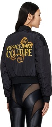 Versace Jeans Couture Black Padded Reversible Bomber Jacket