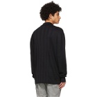 Dolce and Gabbana Black Mixed Knit Polo
