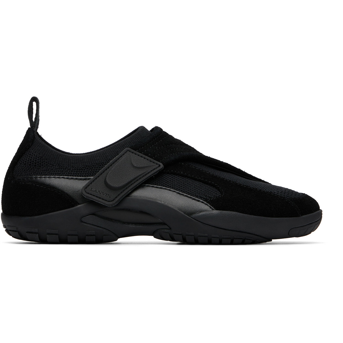 Lanvin Black LNV1 Knit & Suede Sneakers